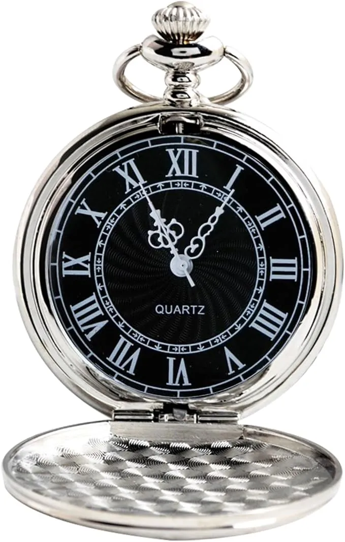 Reloj De Cuarzo Vintage, Relojes De Bolsillo con Cadena, Bolsillo Hombre y Unisex
