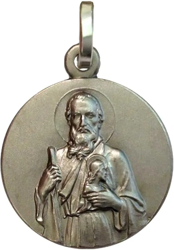 Medalla de San Judas Tadeo Apóstol de Plata Maciza 925 - Patrono de casos imposible