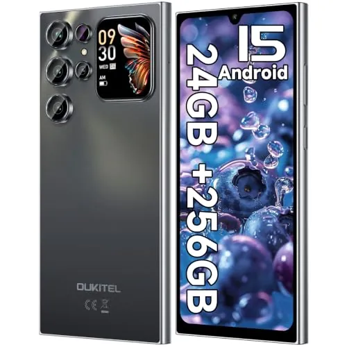 OUKITEL C62 Pro Telefono Movil 6.88" HD+ Pantalla, 24GB+256GB/1TB, Negro
