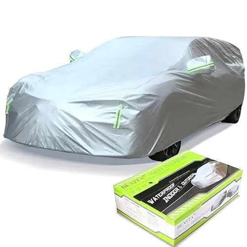 BEXITA Funda Coche Funda para Coche de Impermeable Fundas Coche Exterior A Prueba de Polvo A Prueba de Nieve Protección UV para Wagon Longitud (hasta 490cm)