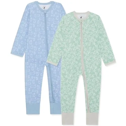 Bramble & Bear Pijama Bebé Niño y Niña (Packs de 2) - Algodón Orgánico. Pijamas Enteros para Bebés Supersuaves, Liebre Y Hiedra, 3-6 Meses