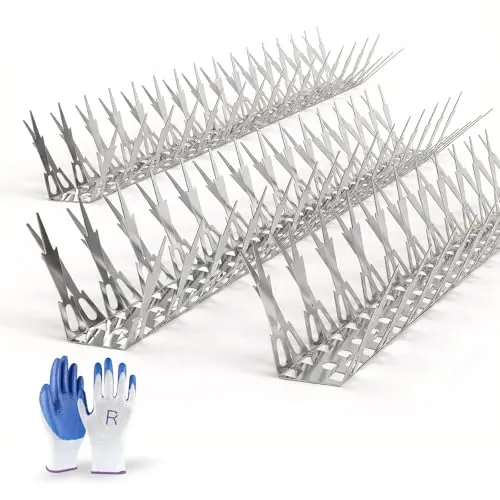 OFFO Pinchos Antipalomas 4.8m, Acero Inoxidable 304 Anti Palomas, Alta Densidad Pinchos Palomas, Pinchos para Palomas Exterior para Techos, Balcones, Ventanas, Tuberías y Barandillas