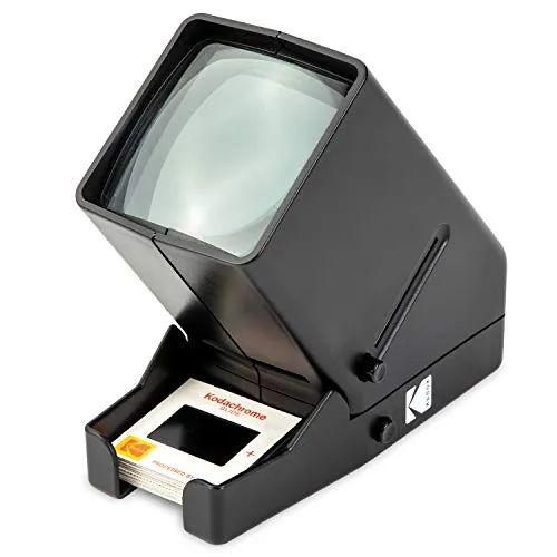 KODAK - Visor de diapositivas y películas de 35 mm: funciona con pilas, 3 aumentos, visualización con luz LED; para diapositivas de 35 mm y negativos de películas