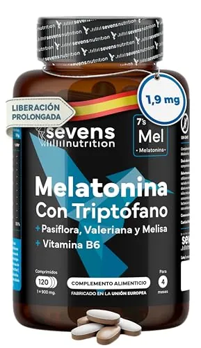 Melatonina Pura 1,9 mg con Triptófano - Pastillas para dormir bien