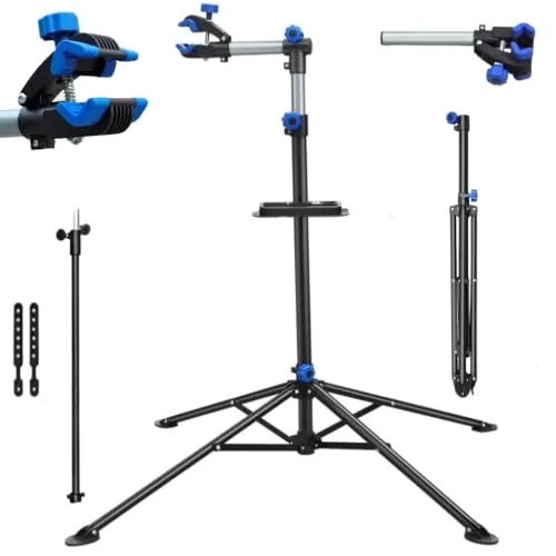 Yaheetech Caballete Bicicleta Plegable Hierro Abrazadera 360° Ajustable