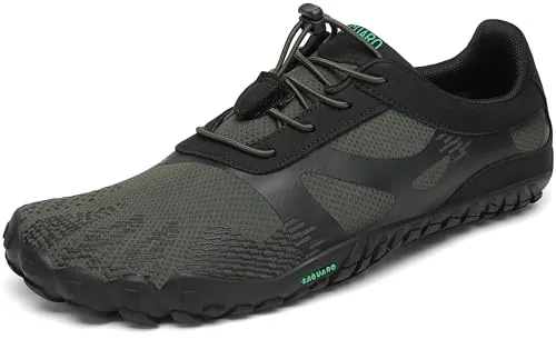 SAGUARO Hombre Mujer Minimalistas Zapatillas de Trail Running Ligeras y Respirable Zapatos Descalzos Gym Playa Calzado de Deportes Acuaticos para Correr Senderismo, Verde 39 EU