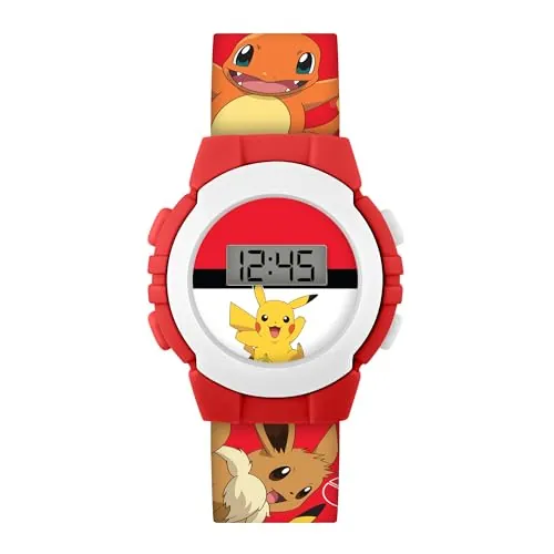 Reloj digital Accutime Pokémon Red con estampado de personajes POK4374