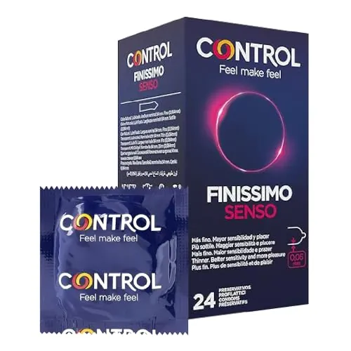 Control Finissimo Senso Preservativos Ultrafinos 0,06 mm de Látex Natural - 24 Preservativos