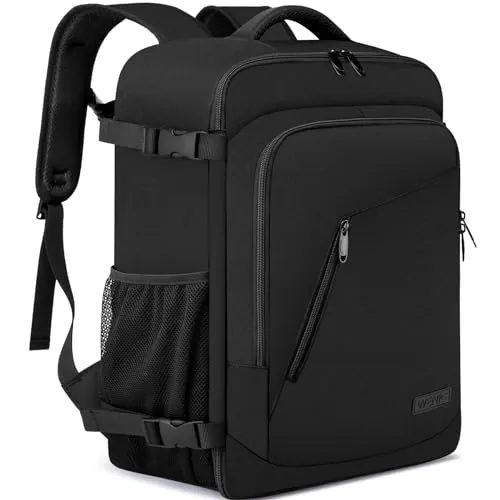 Mochila Viaje Cabina Avion 45x36X20 para Easyjet 30L Equipaje de Mano Bolsa de Viaje Hombre Mujer Maletas de Viaje Cabina Mochila Portatil 15.6 Pulgadas con Puerto USB para Trabajo,Escuelas Negro
