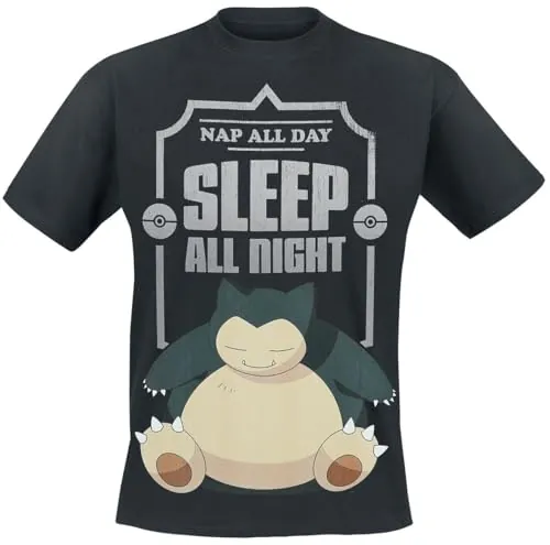 Pokémon Pikachu - Recharging Unisex Camiseta Negro XL 100% algodón Regular