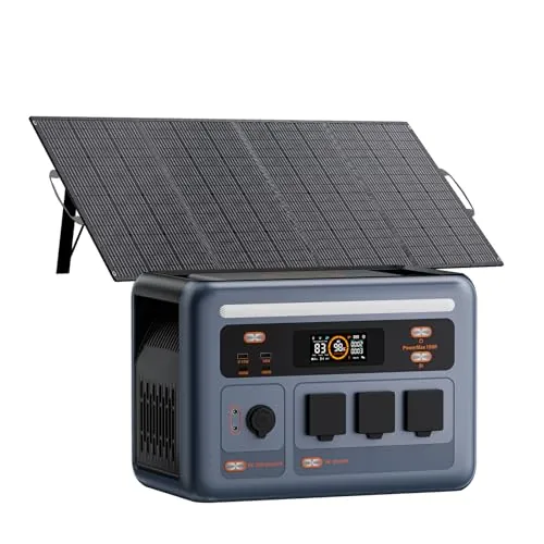 PowerMax 1800SE Estación Eléctrica Portátil 1800W con Panel Solar 100W
