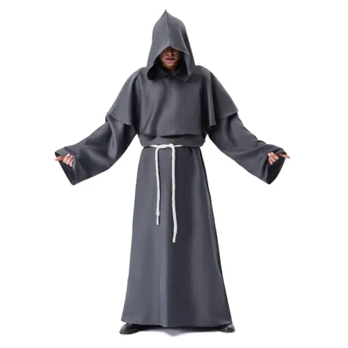 Myir JUN Disfraz Halloween Hombre, Disfraz Carnaval con Capucha