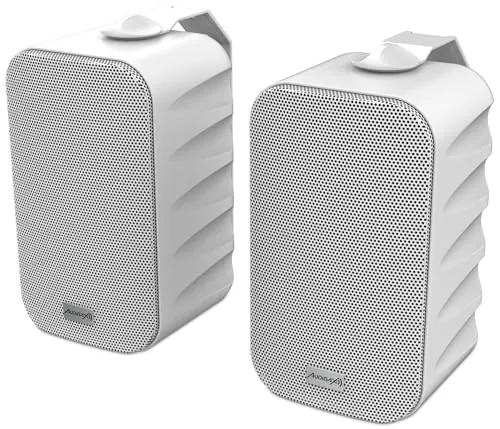Audibax Delta 42 BT WhitePareja de Altavoces Bluetooth – Altavoces Activos de Alto Rendimiento para Pared – Compatible con Bluetooth - Alto Rango de Frecuencia (90Hz-20kHz) - Sonido Envolvente