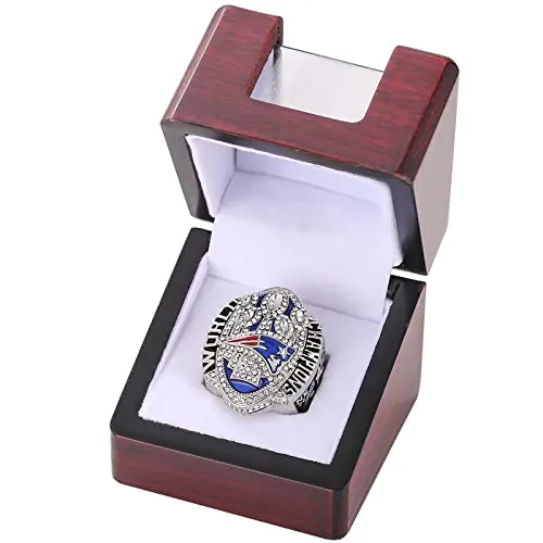 SYUFRE Anillo de Campeón, Réplica de Todos Los Anillos de Campeón Anteriores, con Caja de Presentación, para Fanáticos, Amigos Y Familiares, Cumpleaños/2016 Patriots/11