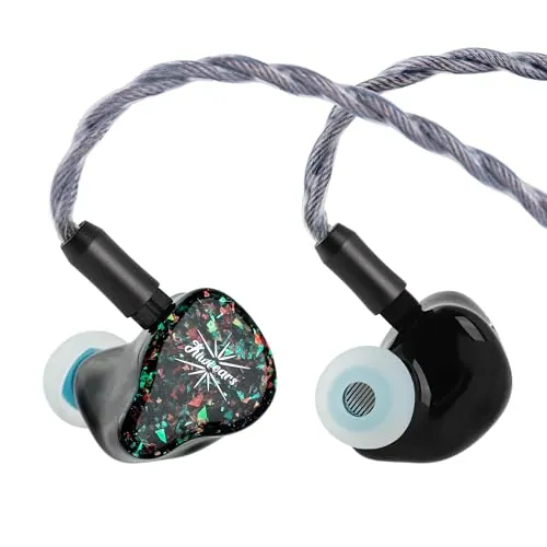 Linsoul Kiwi Ears Astral 1DD+6BA In Ear Monitor Híbrido,Auriculares con Cable,Audífonos HiFi para Estudio de Grabación,IEM Portátil para Gaming, Ingeniero Musical Audiofilo Profesional (Verde)