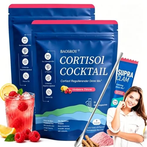 Super Cortisol,2026 Polvo de Cortisol Super,Cortisol Bajada de Peso,Permanecer Relajado y Reducir el Estrés de Forma Natura,40 unidades