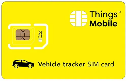 Tarjeta SIM para Tracker/LOCALIZADOR GPS DE VEHÍCULOS - Things Mobile - Cobertura Global, Red multioperador GSM/2G/3G/4G, sin costes fijos, sin vencimiento. 30€ de crédito Incluido