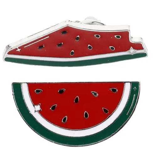 WRITWAA 2 Piezas Broche De Sandía Lindo, Pin De Fruta, AleacióN De Zinc Insignia De Solapa, Accesorio De Ropa, DecoracióN Para Fiestas Y Uso Diario