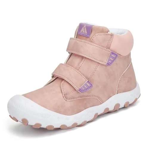 Mishansha Botas de Senderismo Niñas Niños Botas Montaña Rosa Tallas 28