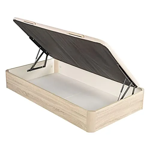 What The Sleep | Canapé Juvenil Apertura Lateral | 90x190 | Natural | Entrega, Montaje y Retirada Usado Incluido | Apto Todos Colchones I Altura 32 cm | Esquinas Redondeadas | Storage Bed