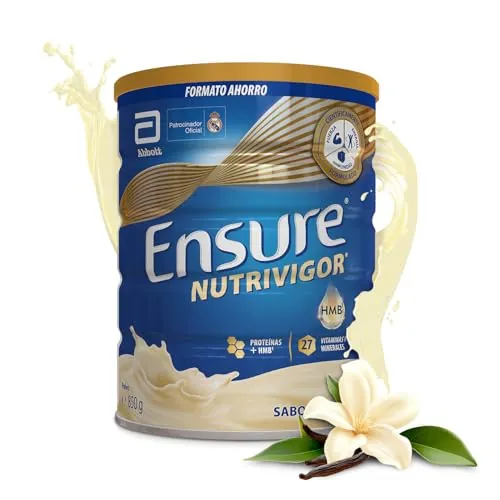 Ensure Nutrivigor - Complemento Alimenticio para Adultos, con HMB, Proteínas, Vitaminas y Minerales, como el Calcio- Sabor Vainilla- 850 g