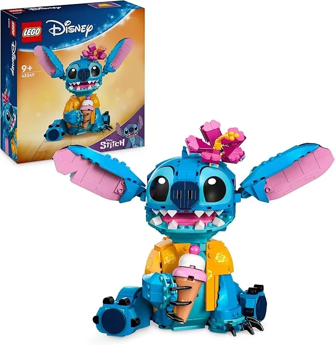 LEGO | Disney Stitch Juguete de Construcción - Figura Articulada para Jugar y Exponer con Cucurucho de Helado y Flor - Regalo para Niñas y Niños de 9+ Años Fans de la Película Lilo y Stitch 43249