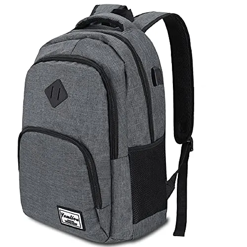 YAMTION 17.3 pulgadas mochila adolescente chico hombre mochila ordenador clase ocio negocios colegio escuela secundaria trabajo universidad viaje escuela
