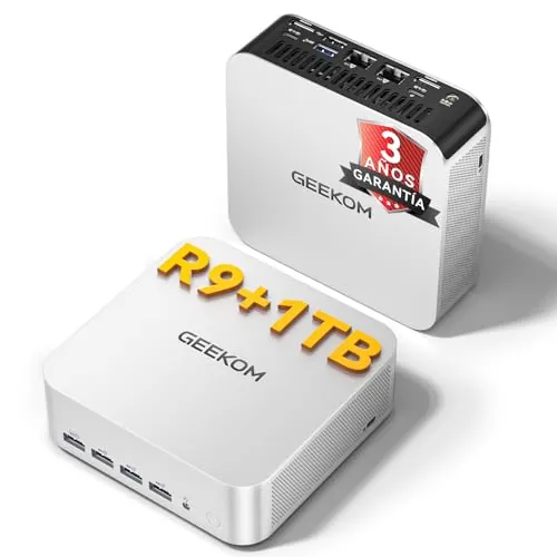 GEEKOM A7 MAX Mini PC AI (Edición 2026) con AMD Ryzen 9 7940HS, 1TB SSD (Ampliable), Mini Ordenador para Creación, Gráficos Radeon 780M, 16GB DDR5 (no LPDDR)|4 Modos|Soporte Premium|USB4|8K|Lector SD