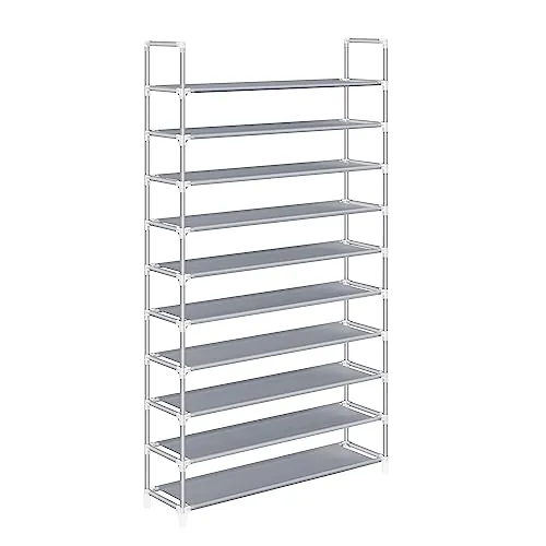 SONGMICS Zapatero de 10 Niveles, con Capacidad para 40-50 Pares de Zapatos