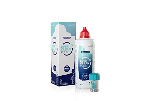 Avizor Ever Clean Plus | Solución Potente de Desinfección Intensiva para Lentes de Contacto | Limpieza Profunda con Comprimidos | Formato 350ml + 45 comprimidos