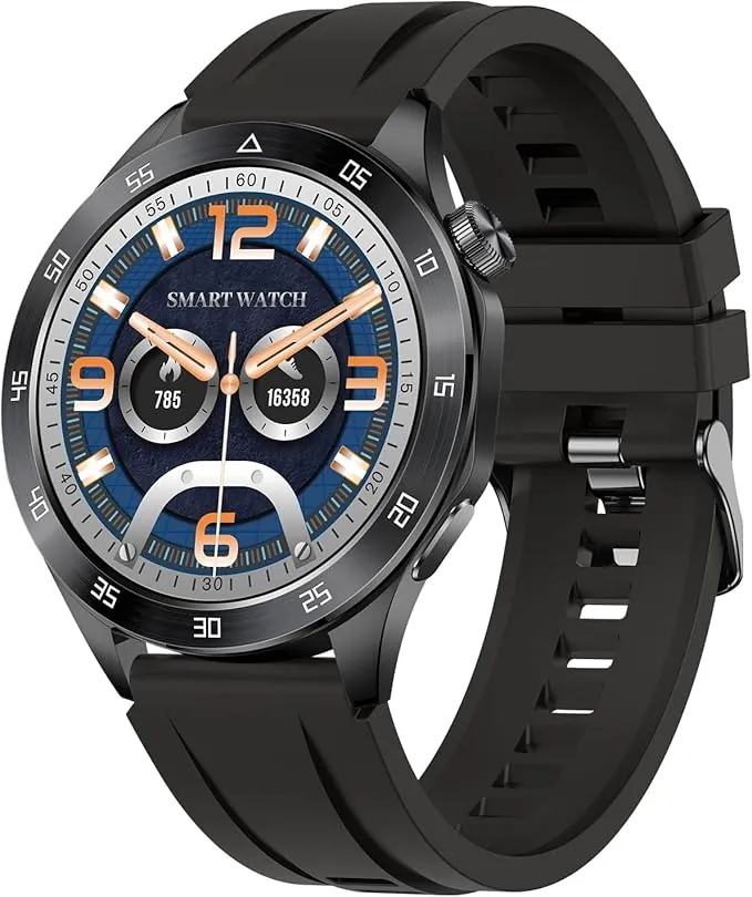 Reloj Inteligente Hombre, 1.85" AMOLED Smartwatch con Llamadas Bluetooth, 120 Modos Deportivos Smart Watch con SpO2/Pulsómetro/Monitor de Sueño/Podómetro, Impermeable IP68 Smart Watch Para Android iOS