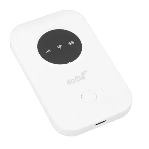 Punto de Acceso Portátil, Enrutador SIM Ultra Link 4G 5G, Enrutador de Viaje Móvil Bolsillo WiFi con una Simple Inserción Tarjeta SIM Durante Más 10 Horas Uso Continuo