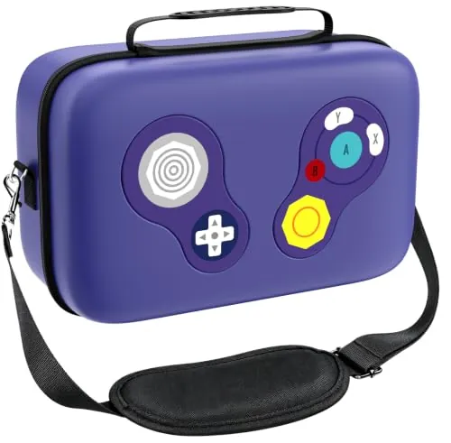 ivoler Funda para Nintendo Switch 2, Protectora Dura de Lujo para Interruptor portátil, Estuche para la Consola Nintendo Switch 2, y Otros Accesorios Contiene 20 Cartuchos de Juego-Púrpura