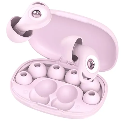 Tapones Oidos Ruido Dormir, Tapones Oidos Silicona Reducción de Ruido 45 dB | Tapones Dormir Reutilizables Blandos en 4 Tamaños (XS/S/M/L), Tapones Ideales para Dormir, Viajar, Concentrarse y Conciertos