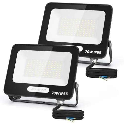 Aigostar Focos LED Exterior 70W 5670LM, Impermeable IP65, 6500K, 2PCS