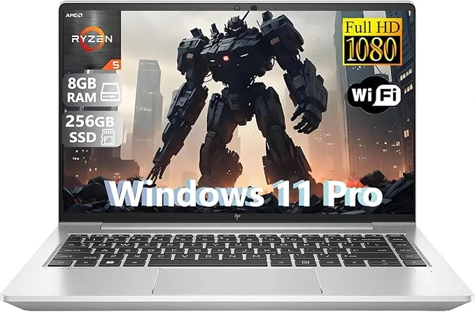 HP EliteBook 645 G9 Portátil empresarial, portátil de 14 Pulgadas FHD (1920 x 1080), AMD Ryzen 5 Pro 5675U, 8 GB de RAM, SSD de 256 GB, Teclado QWERTY Estadounidense, Windows 11 Pro (reacondicionado)