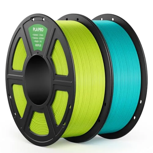 DEEPLEE PLA Pro Filamento 1.75 mm, Verde y Verde Turquesa, Kit 2 x 1 kg