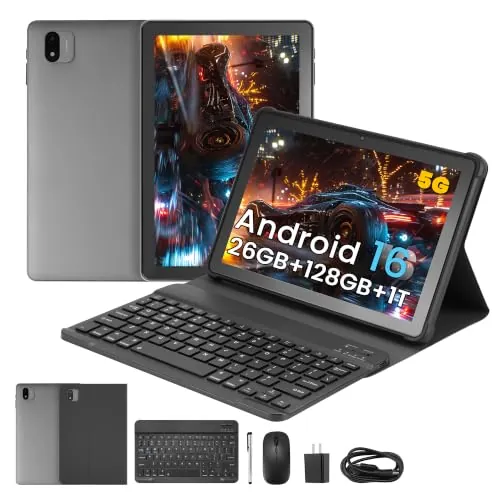 Paaxoo 10.1" Android 16 Tablet 26GB(6+20) RAM 128GB ROM 8000mAh WiFi