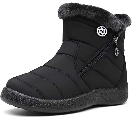 Gaatpot Botas para Mujer Botines de Invierno,Negro,38 EU
