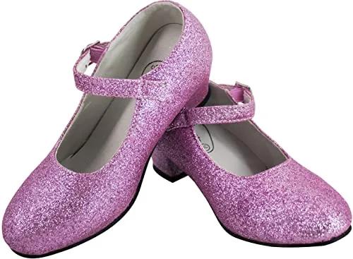 Gojoy shop- Zapato con Tacón de Danza Baile Flamenco o Sevillanas para Niña y Mujer,Contiene : Zapato con Tacón y Mochila de Cuerdas. 13 Colores Disponibles (P- Rosa Clara, 27)