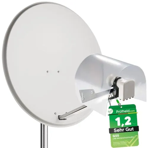 GSS LNB - Tapa de protección contra la intemperie para 1 LNB, LMB - Protección contra la lluvia, granizo y nieve, cubierta protectora para antena parabólica