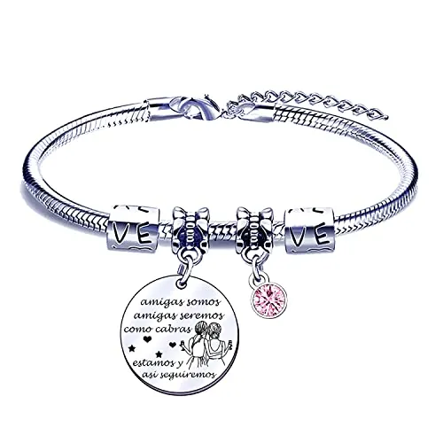 POIUYTRE Pulsera para Mejor Amiga, Regalo Original de Cumpleaños, Navidad, Graduación (1)