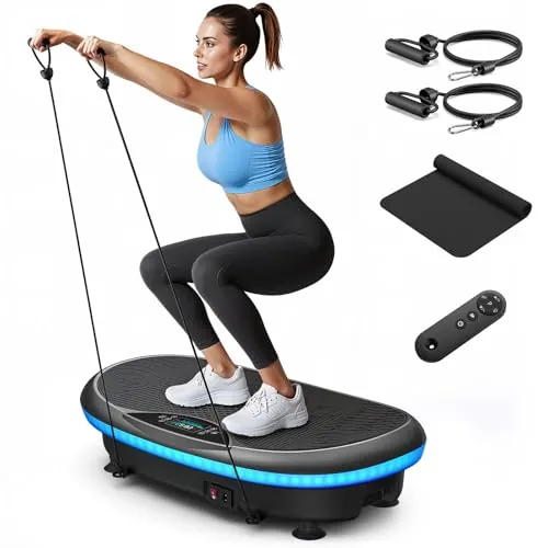 MERACH CV55 Avanzado 4D Plataforma Vibratoria (Negro)