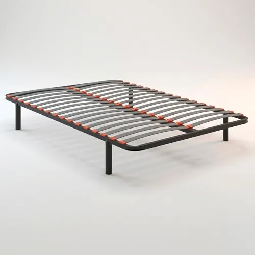 PIKOLIN Somier Guardaespaldas | 16 Láminas Madera | 90x190 | 4 Patas - Altura 26cm | Bastidor Acero Reforzado | Alta Elasticidad y Ventilación | Independencia de Lechos | Servicio de Entrega Premium