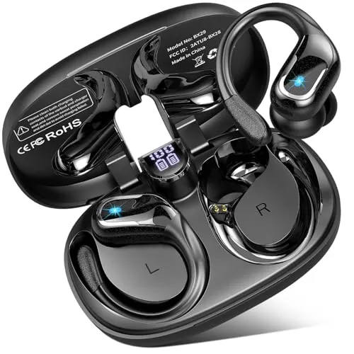 Auriculare Inalámbricos Deportivos, 75H Cascos Bluetooth 5.4 HiFi Estéreo
