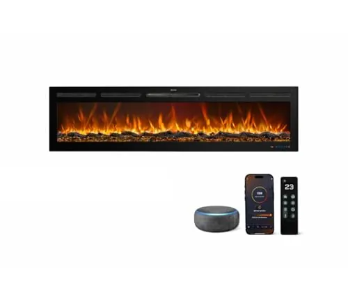 Mystflame Galaxy Pro Chimenea Eléctrica WiFi 152cm, Alexa, 750/1500W