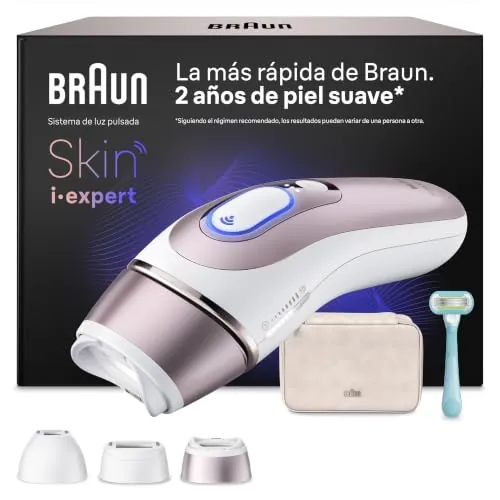 Braun Depiladora Luz Pulsada Smart IPL Skin i·expert, PL7311, Blanco/Bronce