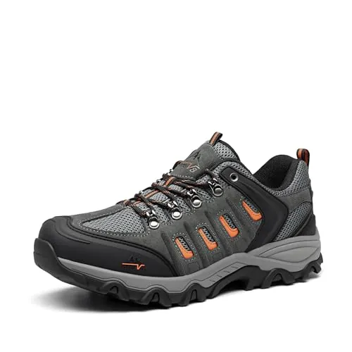 NORTIV 8 Zapatillas Hombre Verano Trekking Transpirables,Gris,41.5