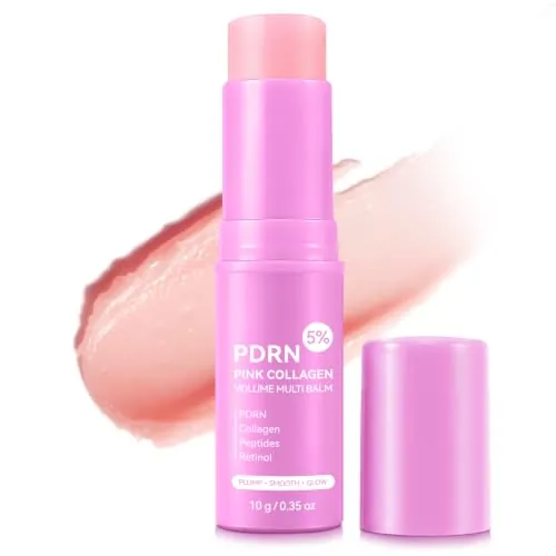 PDRN Rosa Colágeno Volumen Multi Bálsamo, Colágeno Plomping Bálsamo Líneas finas suaves y arrugas - Hidratas para todos los tipos de piel