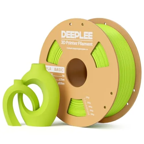 DEEPLEE Filamento PLA Basic 1.75 mm, Bobina 1 kg, Verde